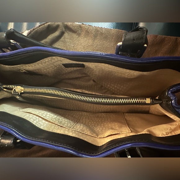 Blue/Black Paten Leather Bag - Picture 2 of 3